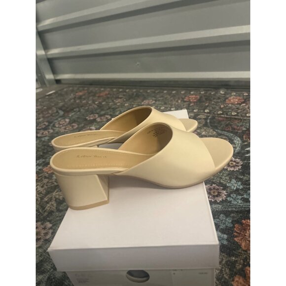 & OTHER STORIES Classic Leather Mules Beige Womens Size US 5 - Picture 5 of 9